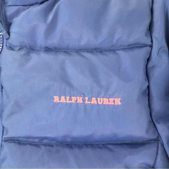 Polo Ralph Lauren Size Large Girls Down Blue Puffer Jacket Winter Outdoors Nylon - Picture 12 of 16